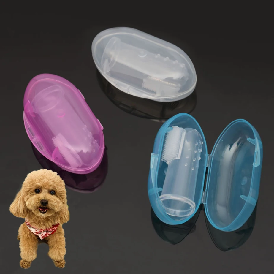 

Soft Silica Gel Pet Finger Toothbrush For Teddy Dog Small Pet Toothbrush Teehth Care Bad Breath Tartar Cat Dog Cleaning Supplies