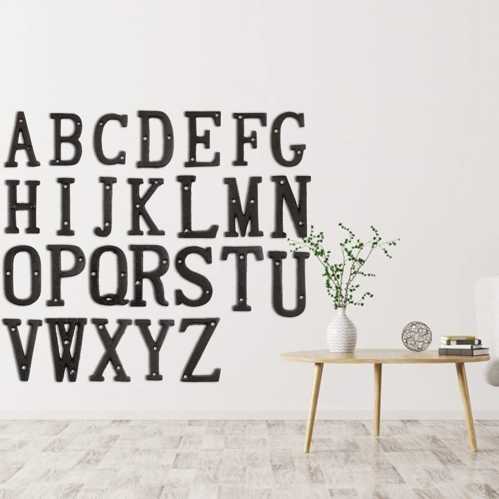 

Украшения из кованого железа креативный самодельный дом с металлическими цифрами, железный металлический алфавит, буквы английского алфав...