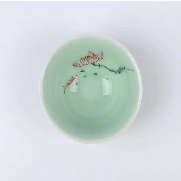 Чаши из селалмана фарфоровая чашка кунг фу двойные рыбки черный Улун зеленого