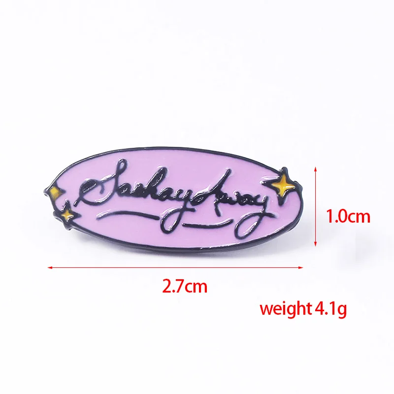 

Pink Simple Enamel pin RuPaul's Drag Race Brooch Bag Clothes Lapel Pin Sasha Away Badge Cartoon Jewelry Gift For Fans