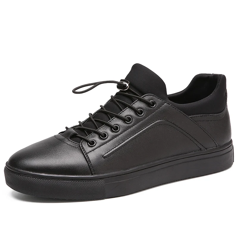 2020 New Men Genuine Leather Casual Shoes Lace Up Fashion Sneakers Rubber Sole Non-slip Breathable Soft Flats | Обувь