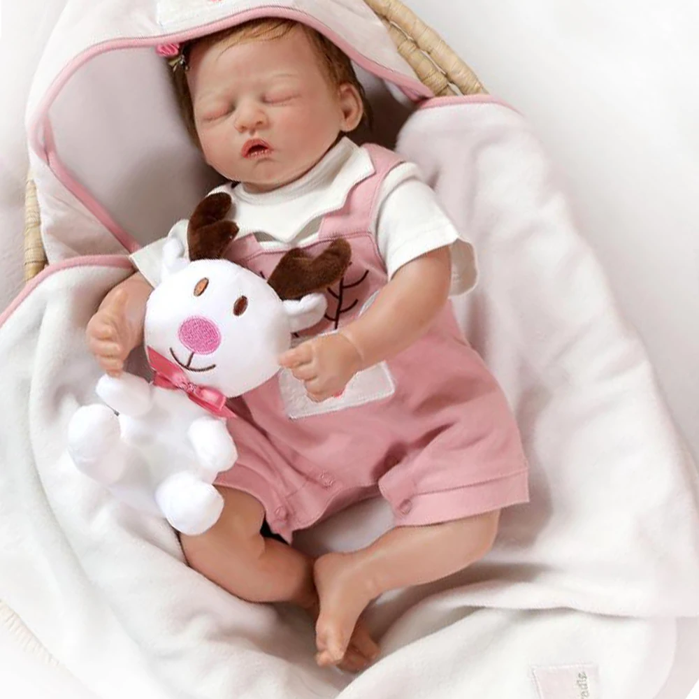 

Icradle Boutique bebe reborn baby doll lifelike newborn babies soft silicone doll toys gift rooted hair detail painted skin