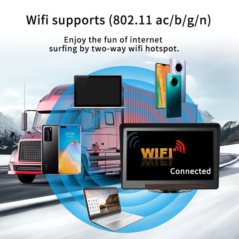 Bluavido 4G Android 9.0 Car DVR GPS Navigation HD 720P Truck Bus 24h Remote Monitoring Dash Camera 15M Rear Cable Video Recorder |