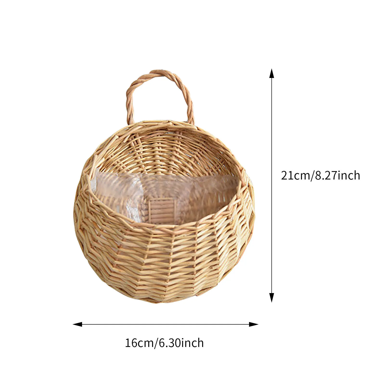 

@Handmade Woven Hanging Basket Storage Basket Flower Pot Hanging Wall Basket Pot De Fleur Decor