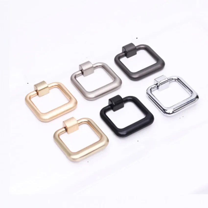 Современная простая модная хромированная жемчужная Золотая квадратная ручка