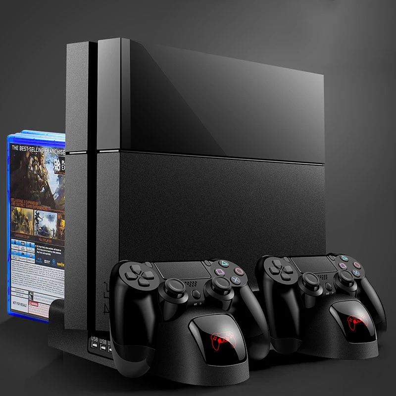 

Hot 3C-Multi-Functional Stand Charger Controller Dock Station for PS4/PS4 Slim/PS4 Pro Charging Bracket Stand Cooling Cooler Fan