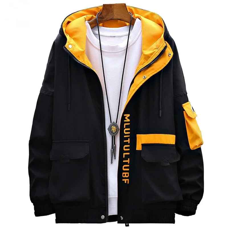 

Men Clothing Long Sleeve Baseball Jackets Windbreaker Zipper Design Male Outwear Casual Streetwear Plus Size 4XL erkekler ceket