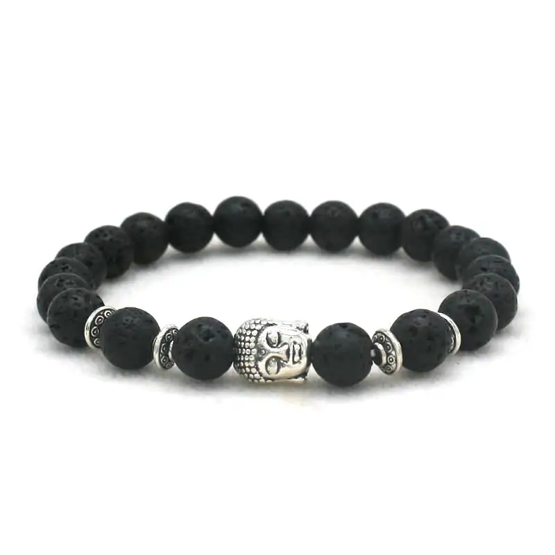 Браслет с головой Будды в античном стиле для мужчин и женщин|Браслеты шармами| |