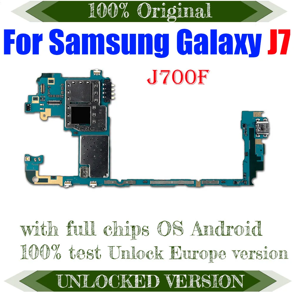 100% оригинальная разблокированная материнская плата для Samsung Galaxy J7 J700F система