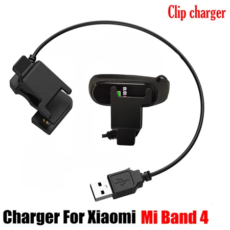 Кабель зарядного устройства для Xiaomi Mi Band 3 4 Miband 3, умный браслет, браслет Mi band 2, зарядный кабель Band 4, USB зарядное устройство, адаптер, провод - Цвет: For Mi Band 4