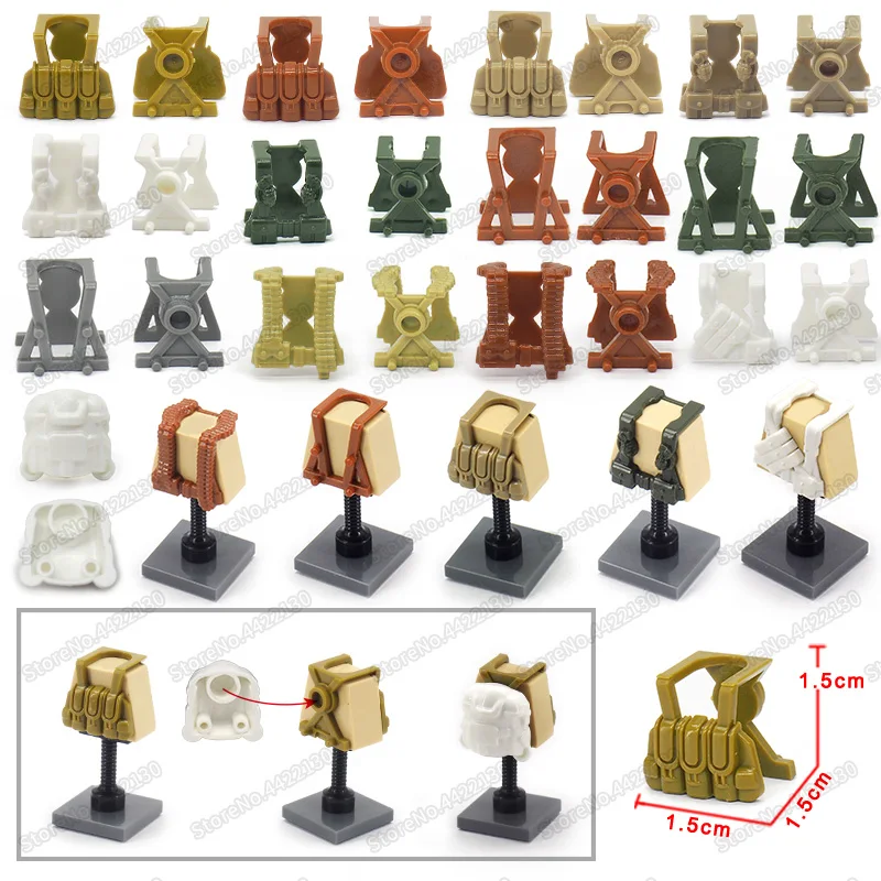 Военное сражение костюм снаряжение фигурки строительные блоки военный жилет