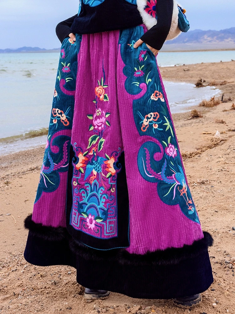 TIYIHAILEY/бесплатная доставка Новинка 2021 года Длинная женская юбка макси с