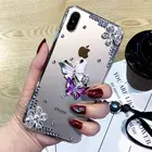 Чехол с бабочками и камнями для Samsung Galaxy A30, A10, A40, A70, Note 9, 8, A60, A50, S10Lite, S10E, S10, S9, S8Plus, M10, M20, M30, чехол со стразами