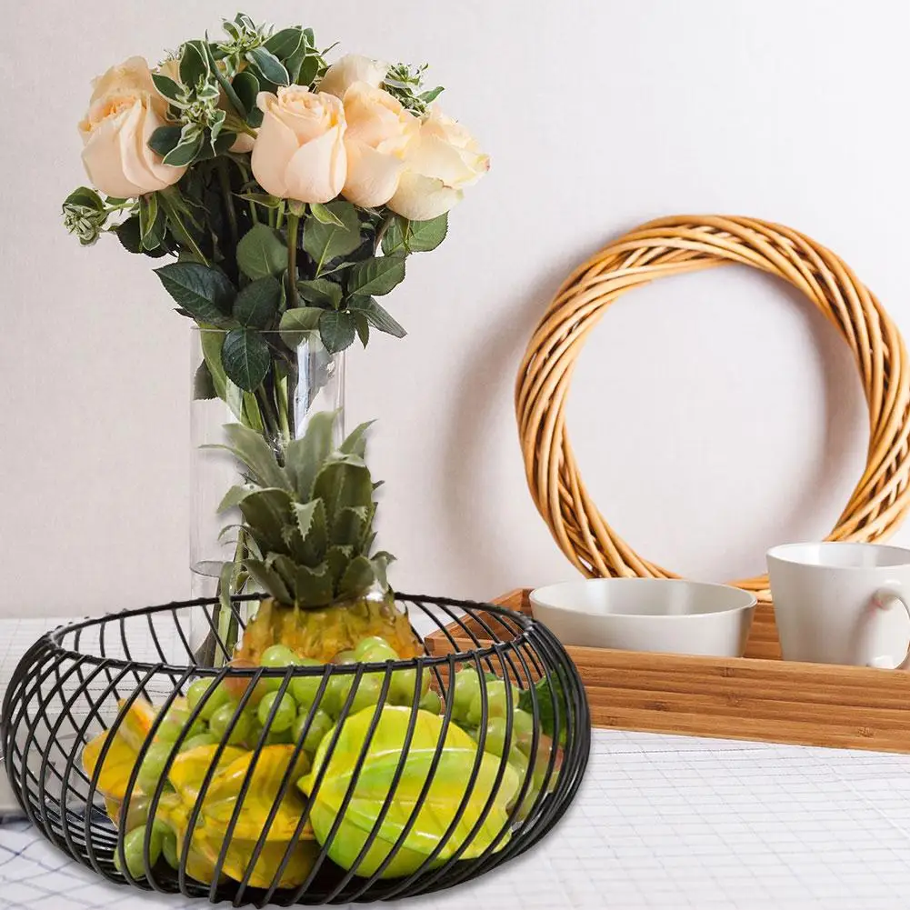 

Home Fruit Storage Basket Draining Basket Snack Desktop Display Tray Tools For Vegetable Kitchen Storage Basket Organizer Gadget