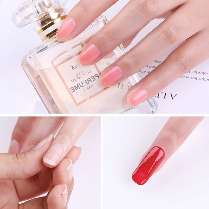 

10Pcs/set Silk Fiber Nail Extension Gel Form Acrylic Tips Nail Glass Paper Tool