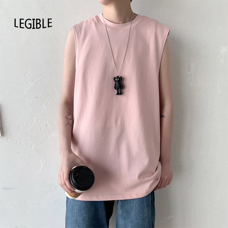 Мужская майка без рукавов повседневная однотонная лето 2020 | одежда