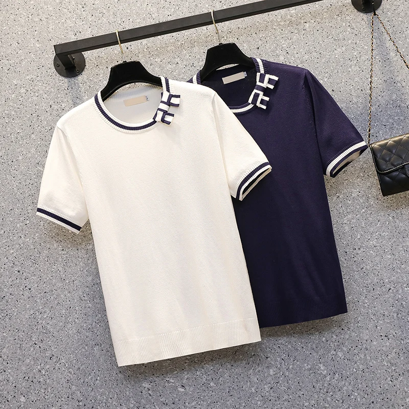 Женский тонкий свитер с бантом модель 2022 года повседневный Свободный пуловер