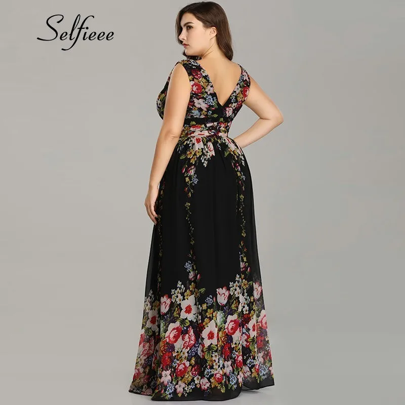 Платье размера плюс вечерние платья 2020 Новое Элегантное ТРАПЕЦИЕВИДНОЕ ПЛАТЬЕ С