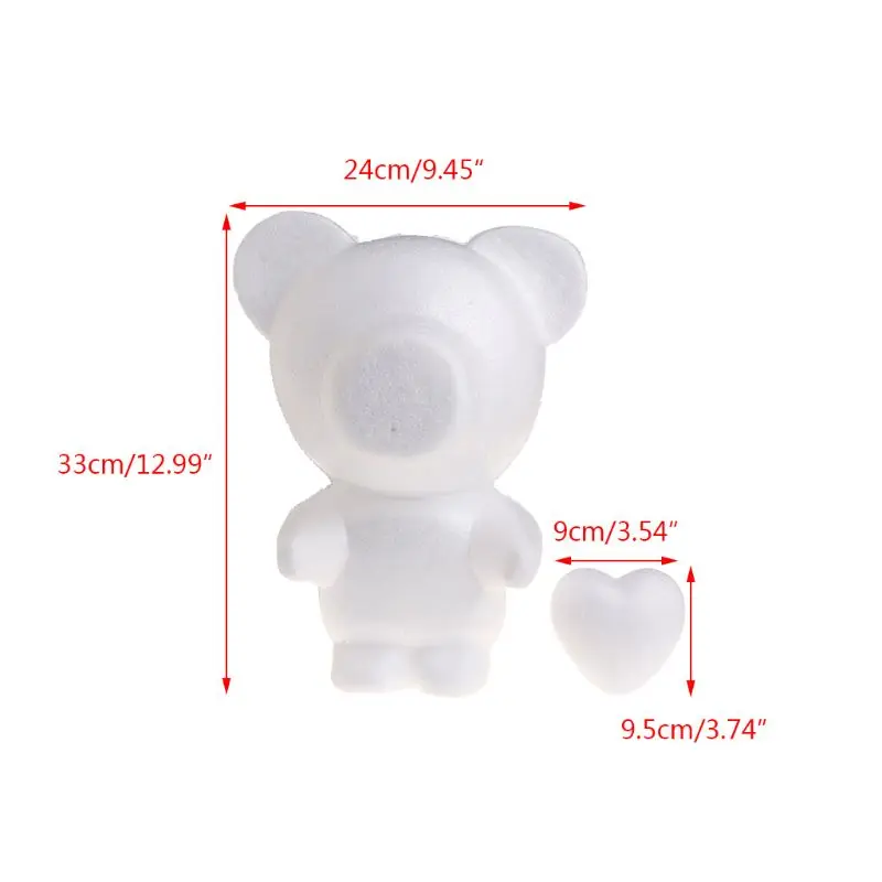 

Modeling Heart Bear White Polystyrene Foam Balls Styrofoam Crafts For DIY Christmas Gifts Wedding Party Supplies Decoration
