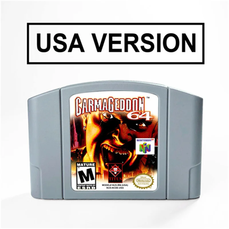 

Carmageddon 64 For 64 Bit Video Game Cartridge USA Version NTSC Format