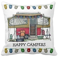 jbralid pillowcase vintage popup camper travel trailer decorative home throw pillow covercamper van decorfor sofa bed couch