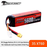 sunpadow 11 1v 3s lipo battery 5600mah 70c with xt60 connector soft pack for rc vehicles car truck tank boat truggy buggy heli