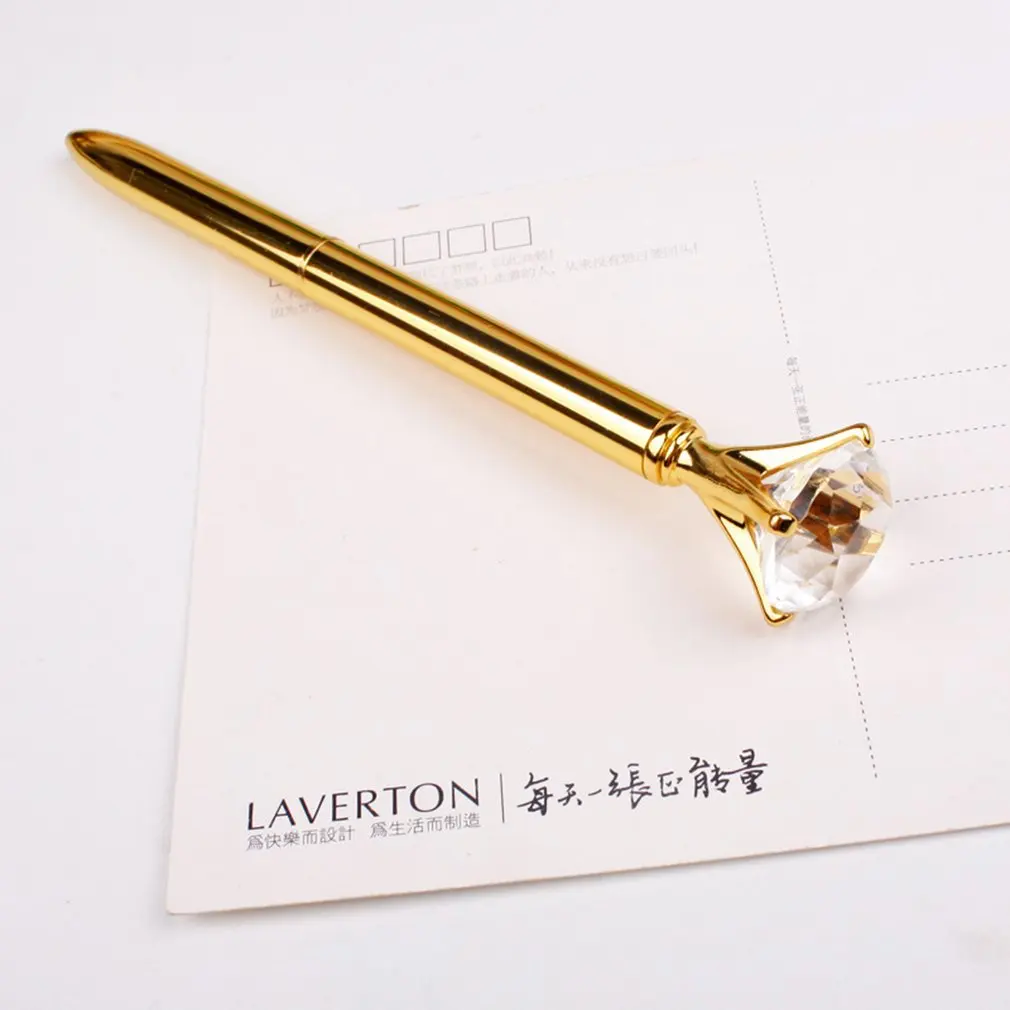 Luxury Portable Big Crystal Pen Diamond Ballpoint Pens Stationery Ballpen Home Office School Supplies Drop Shipping Wholesale |