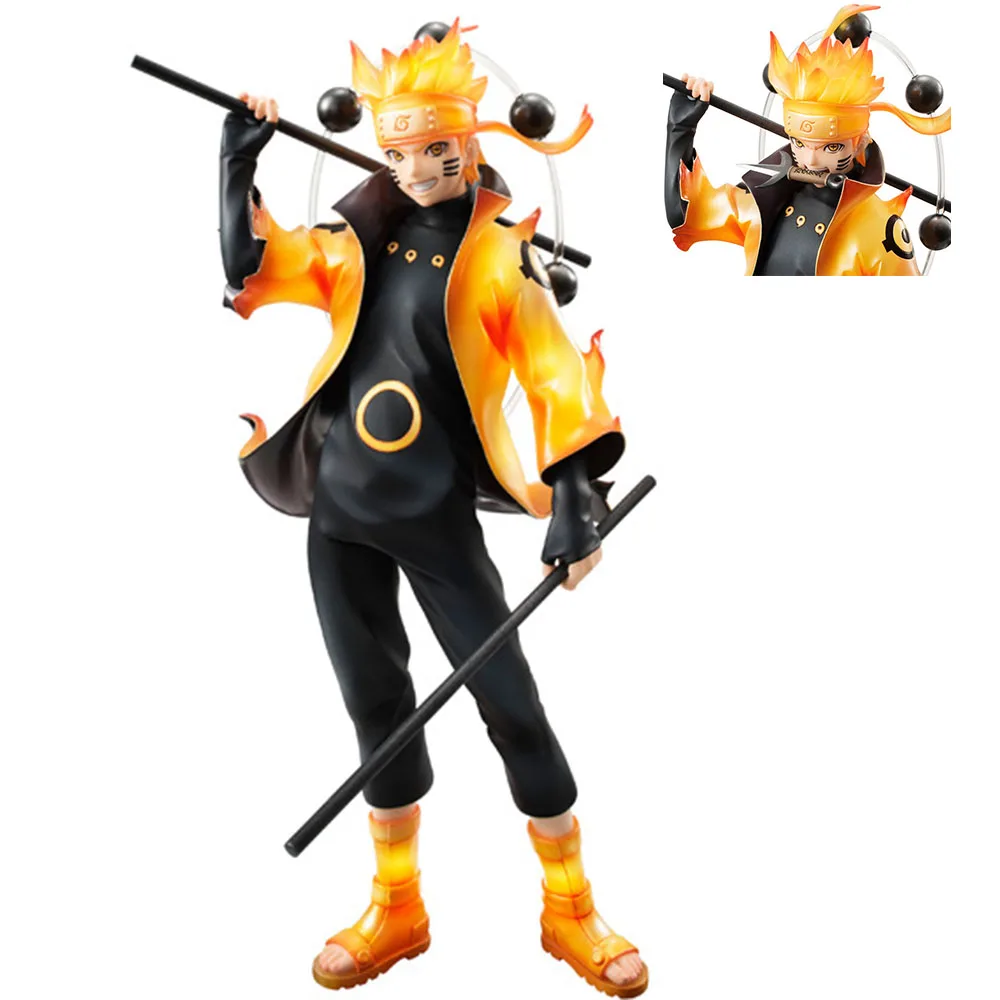 Uzumaki Naruto Naruto Sage Action Anime Figures PVC  Toys Shippuden Collector Figurine Uchiha Sasuke Brinquedos Model Doll Figma
