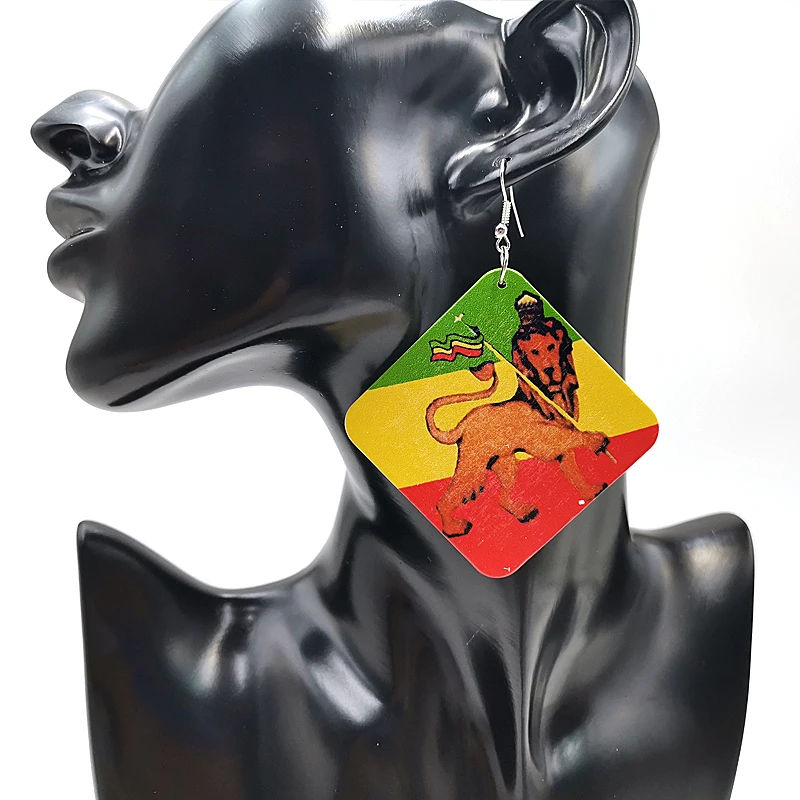 YD & YDBZ Новые квадратные деревянные серьги для женщин модные Висячие