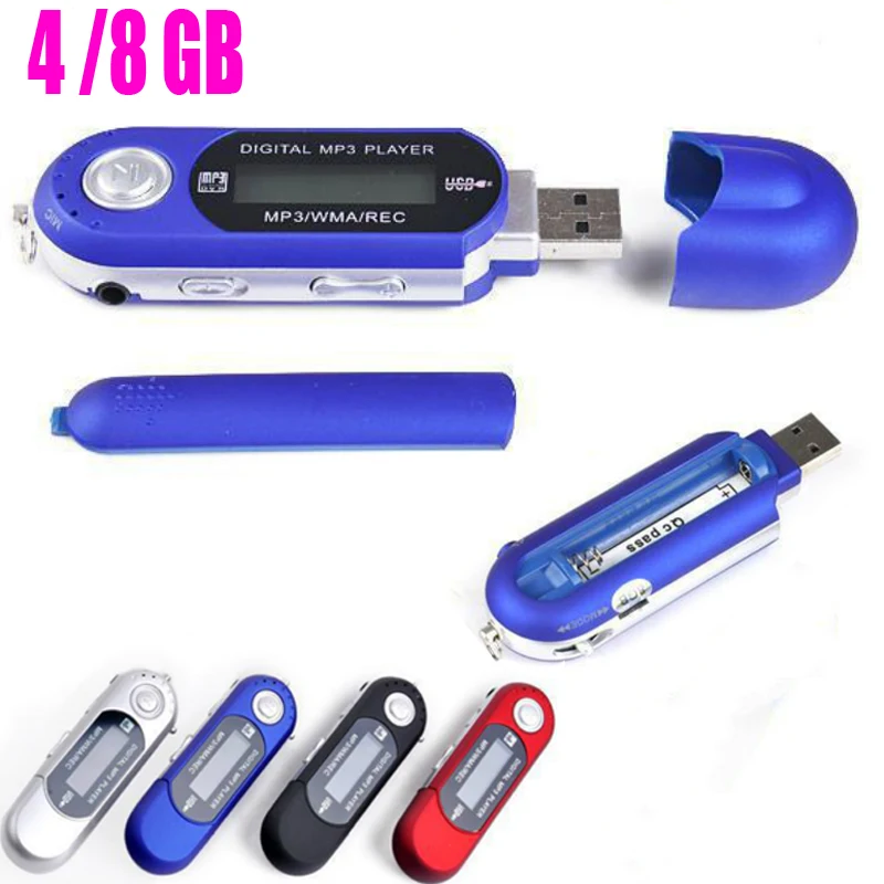 Мини MP3-плеер 4 Гб 8 ГБ ЖК-дисплей цифровой USB-накопитель музыкальный с поддержкой TF