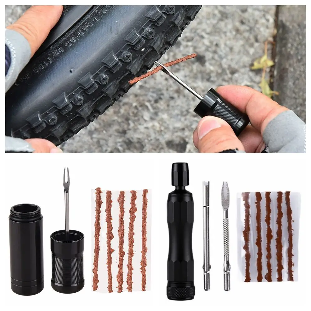 

Urgent Service Bike Accessories Cycling Supplies Tire Repair Tool Plug Drill Needle Puncture Tyre Fix Kit Rubber Stripe