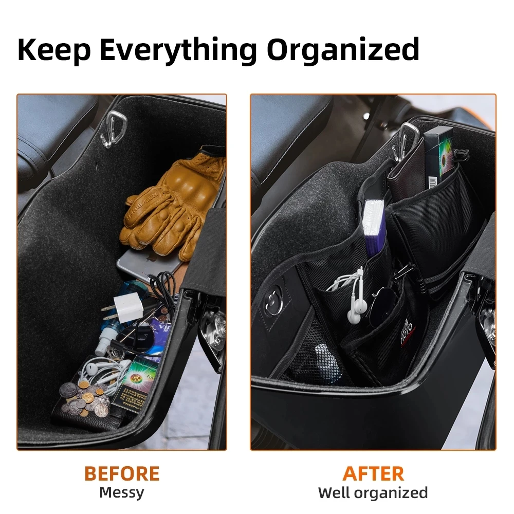 Мотоцикл седельная сумка органайзер для хранения инструментов Touring Street Glide Road King