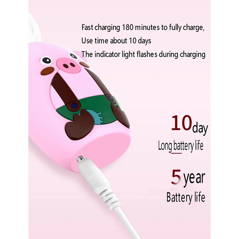 

360 degree U-Type Electric Toothbrush Kids Silicone Intelligent Automatic Ultrasonic Tooth Brush Blue Light Teeth Brush