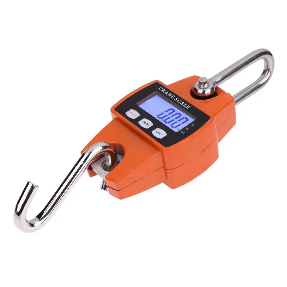 

Mini Crane Scale Portable LCD Digital Electronic Hook Hanging Weight 300kg Heavy Duty Hanging Hook Scales Kitchen Weight Tool