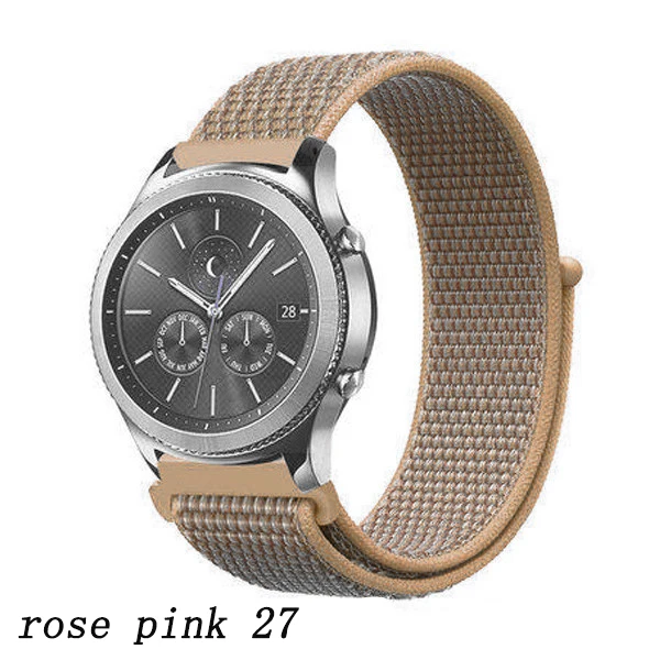 rose pink 27 Gear s3 Frontier ремешок для samsung Galaxy watch 46 мм активный 2 42 мм amazfit ремешок Bip 20 мм 22 мм ремешок для часов huawei watch gt ремешок - Цвет ремешка: rose pink 27