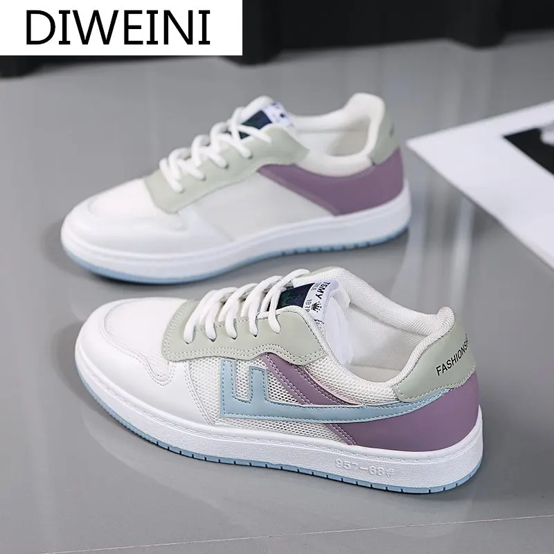 

2021 Fashionable Women's Shoes Comfortable Breathable Mesh Casual Shoes Autumn Women's Lace-up Non-slip Wear-resistant Sneakers