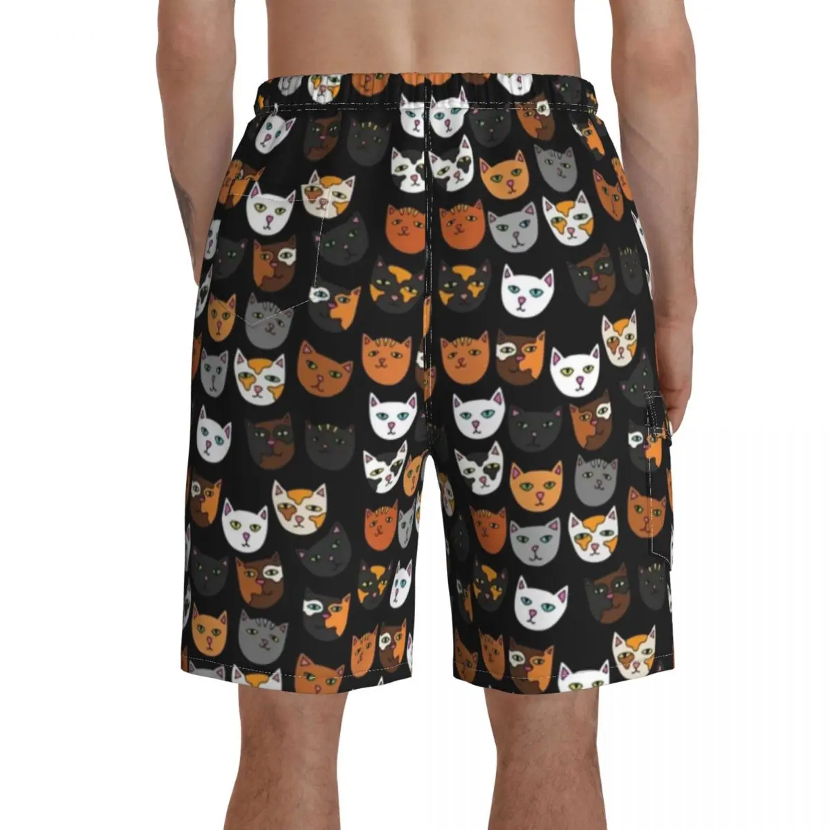 

Kitty Board Shorts Men Bathing Swimming Trunks Polyester Funny Swim Trunks