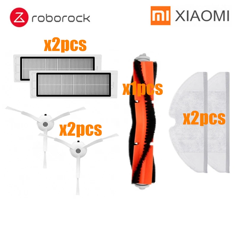XM-RoborockZUHE7 Аксессуары для пылесосов Xiaomi Roborock S50, HEPA фильтр для швабры, основная щетка, боковая щетка, резервуар для воды, фильтр - Цвет: XM-RoborockZUHE7