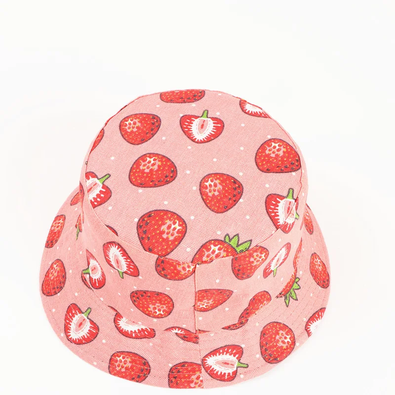 LDSLYJR Cotton Strawberry print Bucket Hat Fisherman outdoor travel hat Sun Cap Hats for Women 272 | Аксессуары для одежды