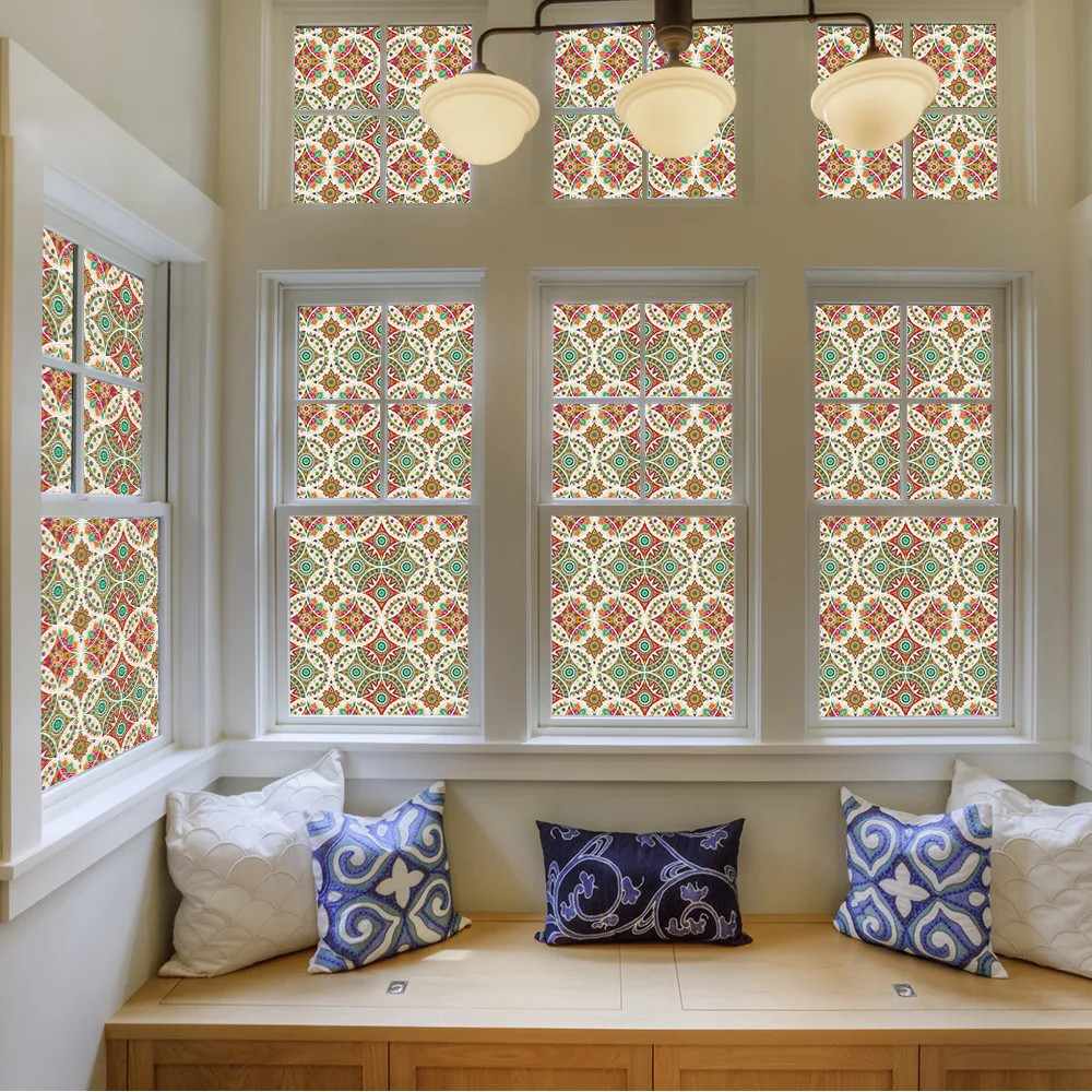 45x100 см бохо светильник для оконной пленки матовый витражный стеклянный стикер