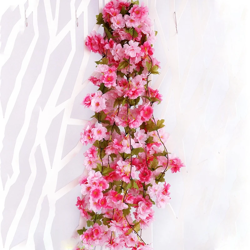 Искусственная вишневая гирлянда подвесная искусственная Виноградная лоза цветы