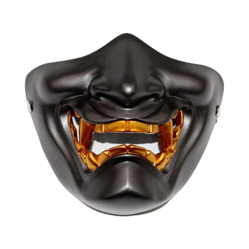 Хэллоуин японского аниме призрак Смола Половина лица маска злой демон Кабуки