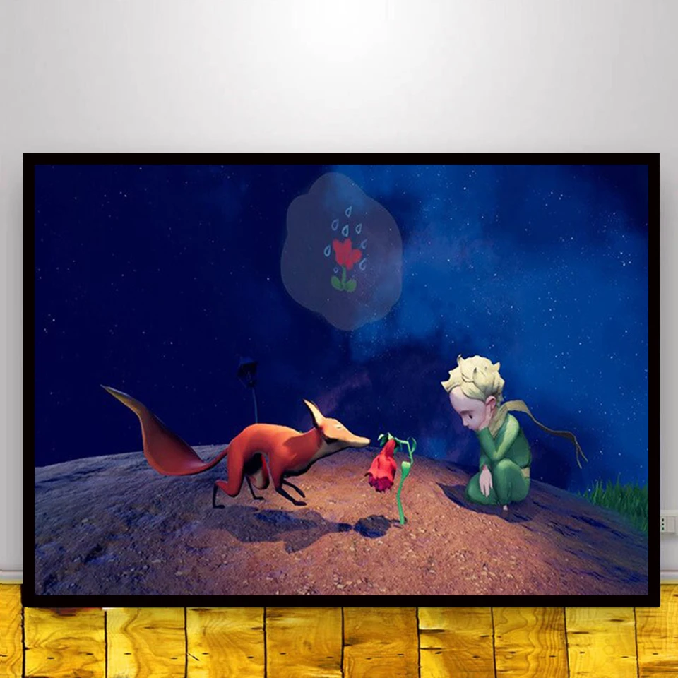 Постер с изображением Маленького принца Картина на холсте какуна розы лисы