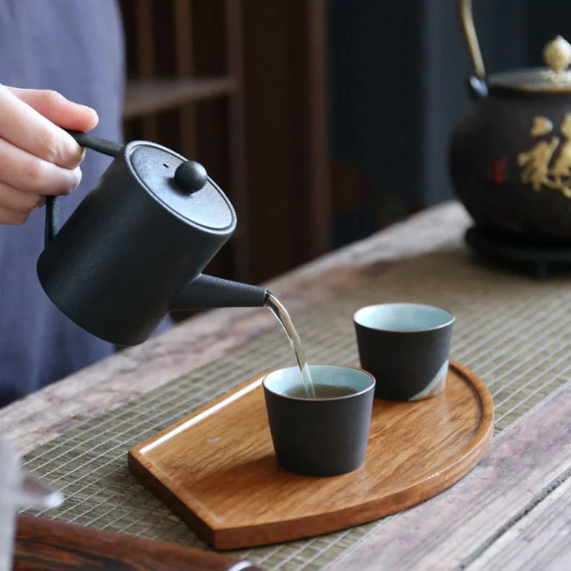 Горный чайник в японском стиле цветной керамический с глянцевым покрытием