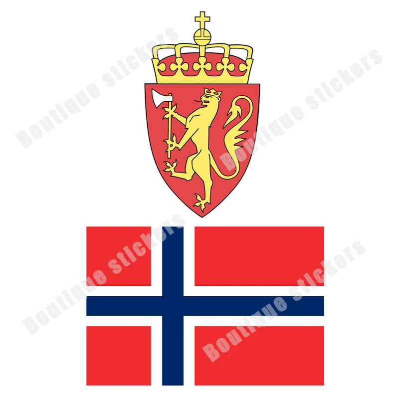 

Car Decoration Svalbard National Flag National Emblem Sticker Cartoon Beautiful Lifelike Creative Car Window Body Decoration