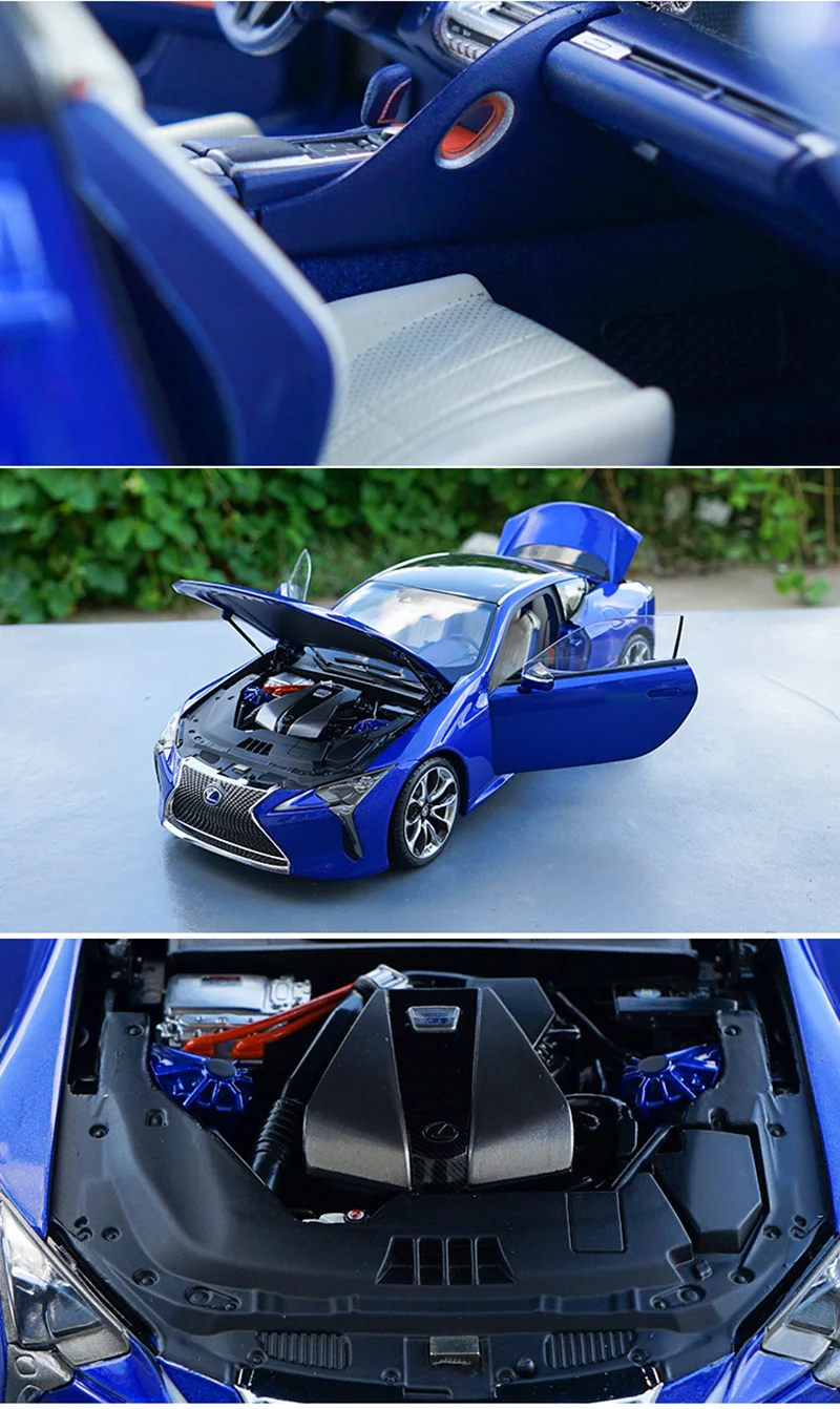 1:18 sclae LC500h сплав модель автомобиля литой металлический автомобиль игрушка настоящий интерьер стекаются коврик коллекция Дети Детские подарки дисплей