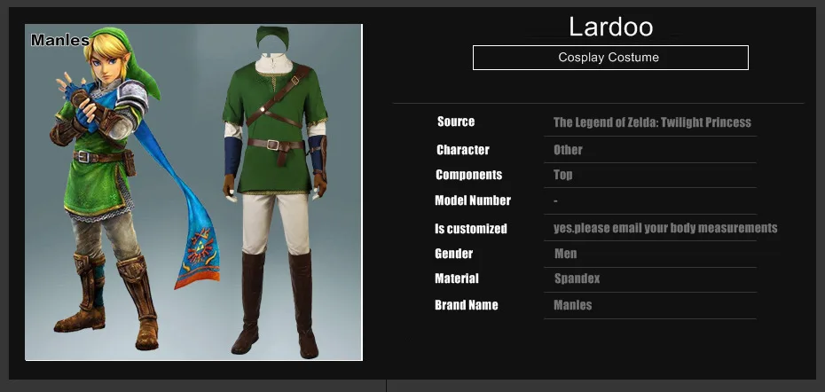 Легенда о Зельде костюм Сумеречной принцессы Ссылка Zelda человек Косплей рубашка Хэллоуин Взрослый наряд мужская одежда индивидуальный заказ сапоги