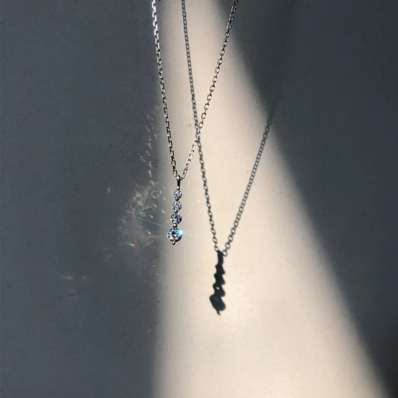 2021 изысканное ожерелье из стерлингового серебра с цирконием ААА блестящий чокер