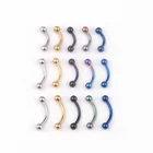 Серьга-изогнутый пирсинг для бровей 1 шт., кольцо из нержавеющей стали 6810 мм 3 мм с шариками для губная штанга, плотное кольцо, противокозелковая петля, для женщин