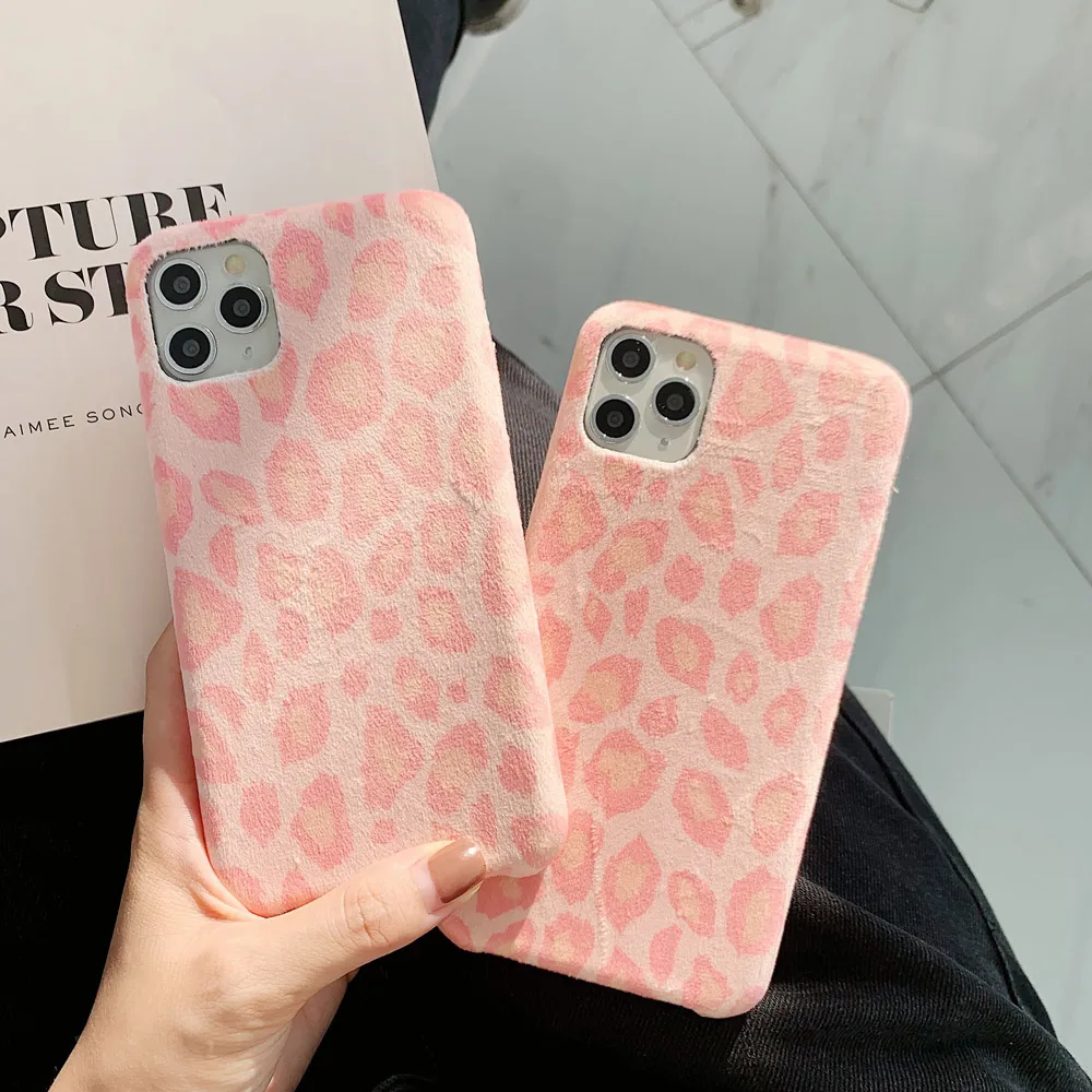 Модные Розовые леопардовые чехлы для телефонов iphone 11 Pro XS Max XR X чехол 8 7 plus